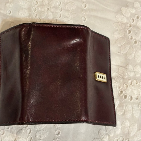 VTG ROLFS Mens Cowhide Leather Key Holder Bifold 5 Key Hooks Brown Brass Accents - Picture 5 of 5